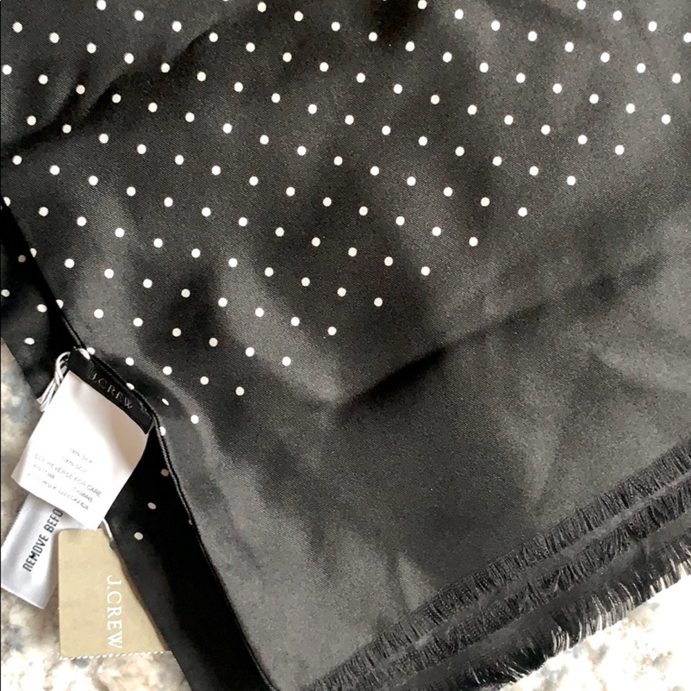 NWT 100% Silk Polka Dot Jcrew Scarf